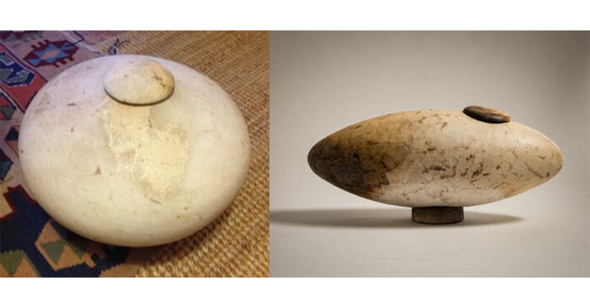 Two handmade ceramic urns